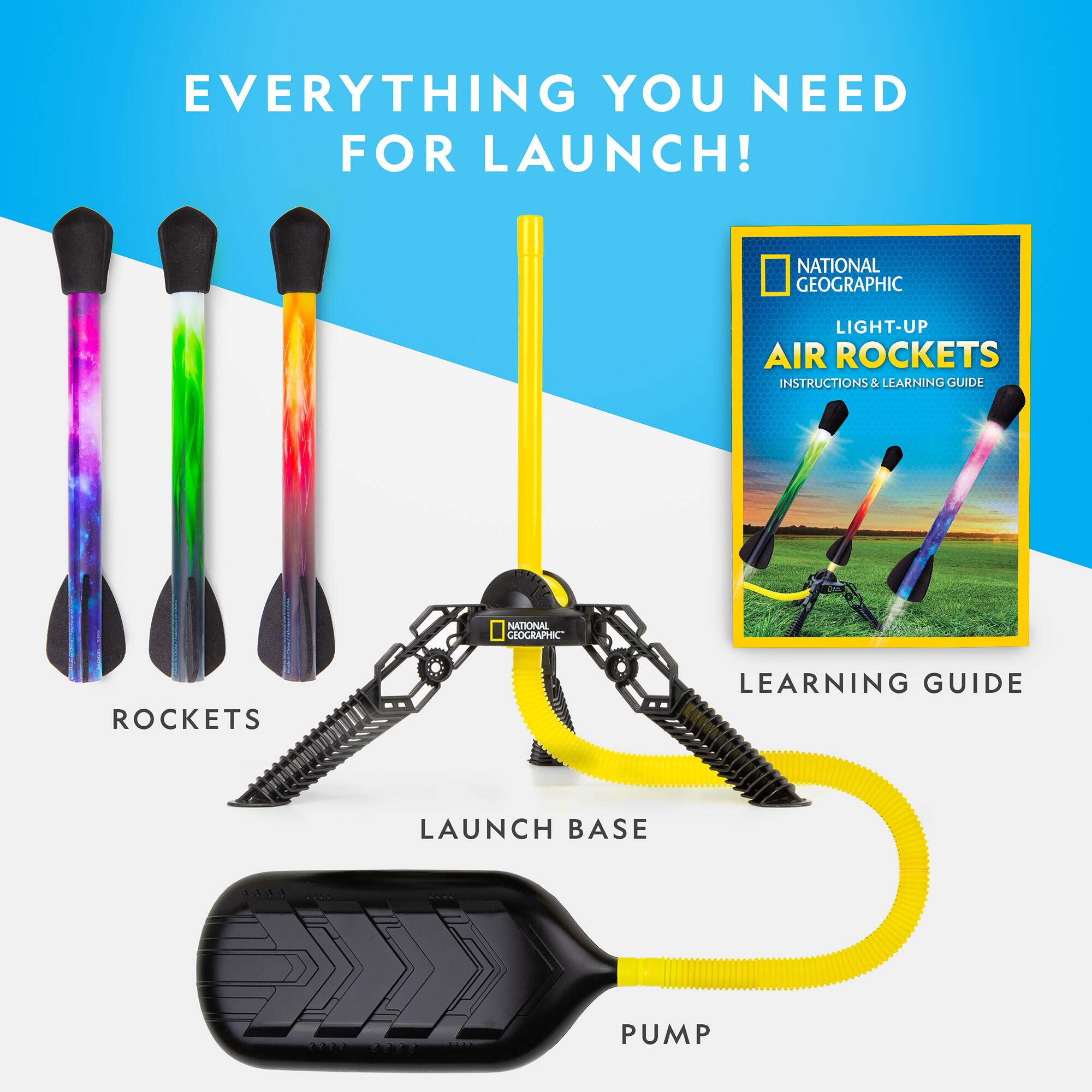National Geographic™ Light-Up Air Rockets Activity Set